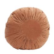 Round velvet cushion dusty peach 55cm