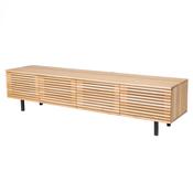 Solid Oak 4 Doors Slatted Low Unit L 200cm / Strachel A.F. image