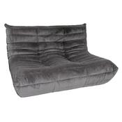 Togo Style Sofa Charcoal Grey Corduroy 2 Seater image
