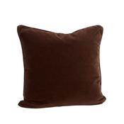 Velvet Cushion Dark Brown 50x50 cm image