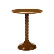 Round Metal Coffee Table Brown
