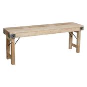 Limewash Folding Bench 120 cm Natural