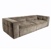 Cubic Studio Sofa Light Brown Corduroy 3 Seater
