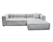 Cubic Left Corner Studio Sofa Stone White Corduroy image