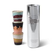 HKLIVING 70s Ceramics: Christmas Special Mini Frost &amp; Firewood, set of 3