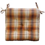 Printed cotton Seat Pad Pumpkin Spice, off white, brown - Madam Stoltz image