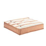 Striped Cotton Sitting Pad Old rose, white, light blue, grey