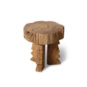 HKLIVING Carved Wooden Stool