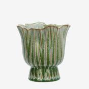Stoneware Flower Pot Green M image