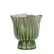 Stoneware Flower Pot Green M image