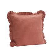 Ruffle Cushion Maroon 50x50cm
