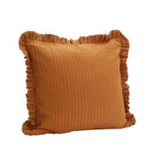 Ruffle Cushion Rust 50x50cm