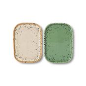 HKLIVING 70s Ceramics: Small Trays Crayon, set of 2