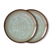 HKLIVING 70s ceramics: dinner plate contrast, set of 2 image