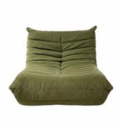 Togo Style Sofa Army Green Corduroy