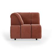 HKLIVING Wave Couch: Element Left High Arm Royal Velvet Magnolia