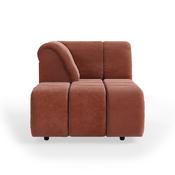 HKLIVING Wave Couch: Element Left Divan Royal Velvet Magnolia