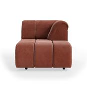 HKLIVING Wave Couch: Element Right Divan Royal Velvet Magnolia