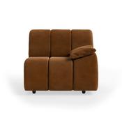 HKLIVING Wave Couch: Element Right Low Arm Royal Velvet, Caramel image