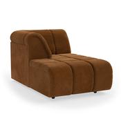 HKLIVING Wave Couch: Element Left Divan Royal Velvet, Caramel image