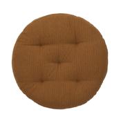 Round Cotton Chair Pad Sugar Almond, Black - Madam Stoltz