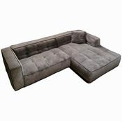 Cubic Left Corner Studio Sofa Light Brown Corduroy