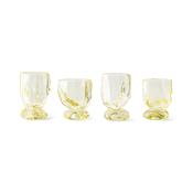 HKLIVING Glasses Citrine Nienke Sikkema, set of 4