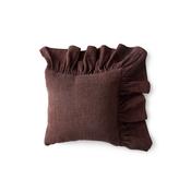 HKLIVING Ruffle cushion, chestnut 50x50cm