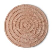 HKliving Round Woolen Rug Soft Pink (ø150cm)