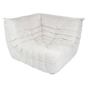 Togo Style Sofa Off White Suede Corner