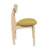 Emily Dining Chair Oak - Padded Seat Green