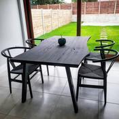 Burnt oak sales dining table