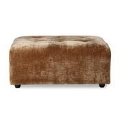 HKLIVING Vint Couch: Element Hocker Corduroy Velvet Aged Gold image