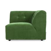 HKliving Vint Couch Element Right Royal Velvet Green in Dublin