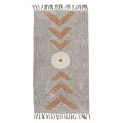 Tufted Cotton Runner With Tassels Grey, Ivory, Caramel image