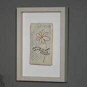 Daisy | nature does not hurry yet everything is accomplished | framed handmade ceramic wall art