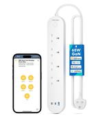 Meross Smart 4 Gang Extension Lead with USB and 65W GaN image