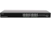 Grandstream GWN7812P - 16 Port Gigabit PoE+ Managed Layer3 Switch, 4 SFP+, 240W