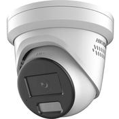 Hikvision IP 4MP Hybrid Turret Camera 2.8mm / Colorvu + Acusense with Strobe &amp; 2 Way Audio image