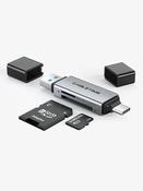 Cabletime USB-A &amp; USB-C USB3.0 SD &amp; MicroSD Card Reader