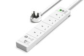 4 Gang Extension Lead 1m -  (USB-A, USB-C PD20W, Surge Protected &amp; Neon)
