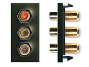3x RCA (Red, Green, Blue) Module Black