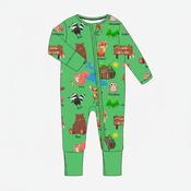 Green Animals Zipped Babygrow [Smallies Caoilainn]