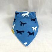 Blue Horses Bib, Babyboo