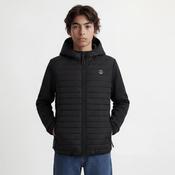 Black Quilted Hybrid Jacket, [KB Noos, Jack &amp; Jones Jnr] image