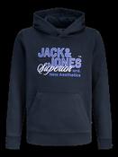 KB Logo Sweat Hoodie - Navy, Jack &amp; Jones Jnr
