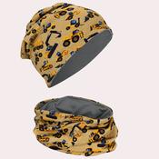 Construction Reversible Beanie + Scarf Set image