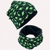 Dino Fleece Beanie + Loop Set image
