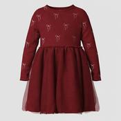 Red Cotton/Tulle Dress [MG Ri Bows] image