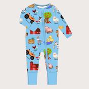 Smallies | Tiarnán Farm Zipped Sleepsuit Babygrow image